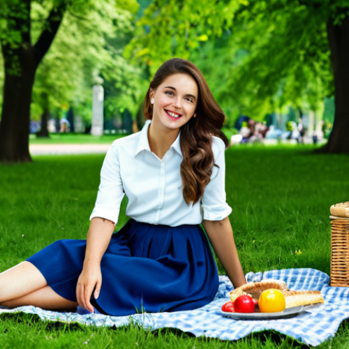 Home 26 **
"A woman in modest clothing enjoys a picnic in a park, surrounded by nature, fully clothed, appropriate attire, safe for work, perfect anatomy, natural proportions, family-friendly, professional photography, high quality, daytime."
**