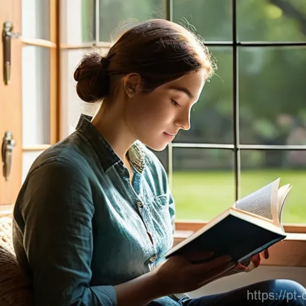 디지털디톡스와 직장 내 디지털 디톡스 - **"A tranquil scene of an adult person enjoying a moment of quiet reflection, sitting by a sunlit wi...