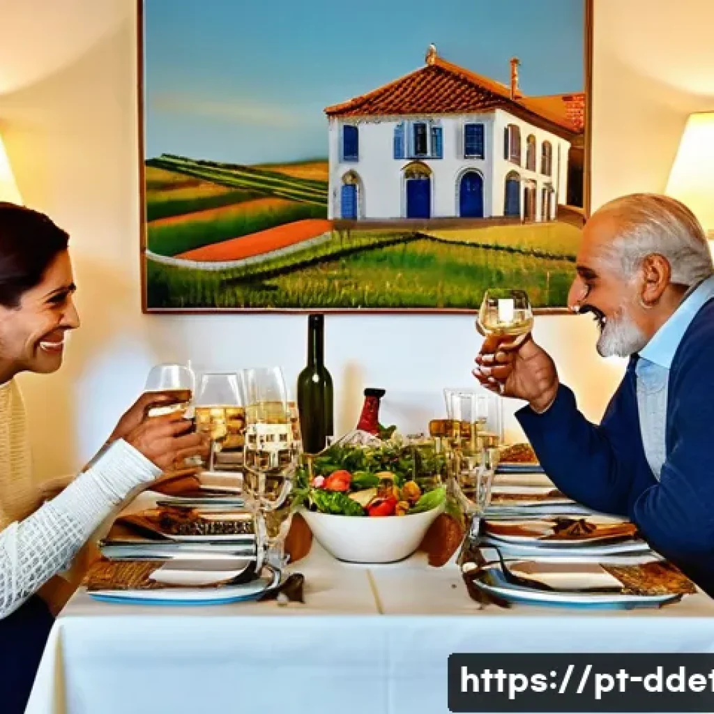 디지털디톡스와 온라인 회의 줄이기 - **Prompt 1: A Portuguese Family Dinner, Screen-Free Connection**
"A heartwarming scene inside a ...